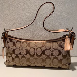 Coach Classic Monogram Mini Baguette Purse